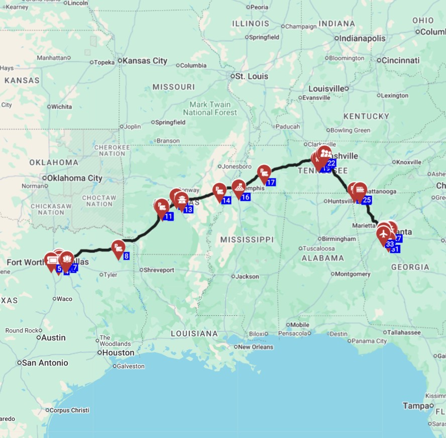 11 day deep south campervan itinerary